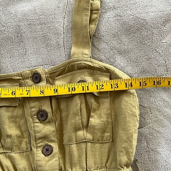 Urban Outfitters UO Malibu Romper Women Small Khaki Brown Sleeveless Linen Blend - Picture 11 of 13